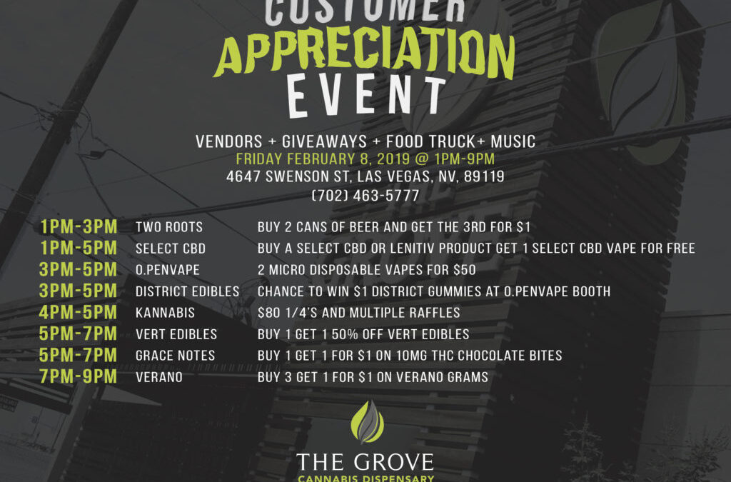 JOIN US FOR A SPECIAL CUSTOMER APPRECIATION EVENT FEB. 8, 2019